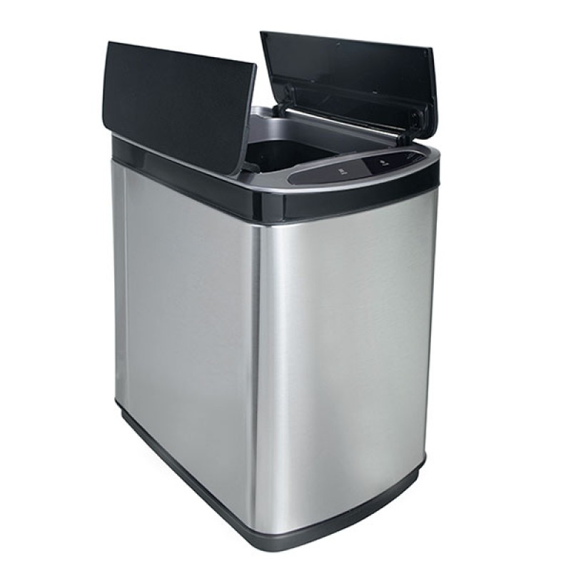 Ведро для мусора сенсорное, прямоугольное, створки, внутр ведро, Foodatlas JAH-5211, 20 л