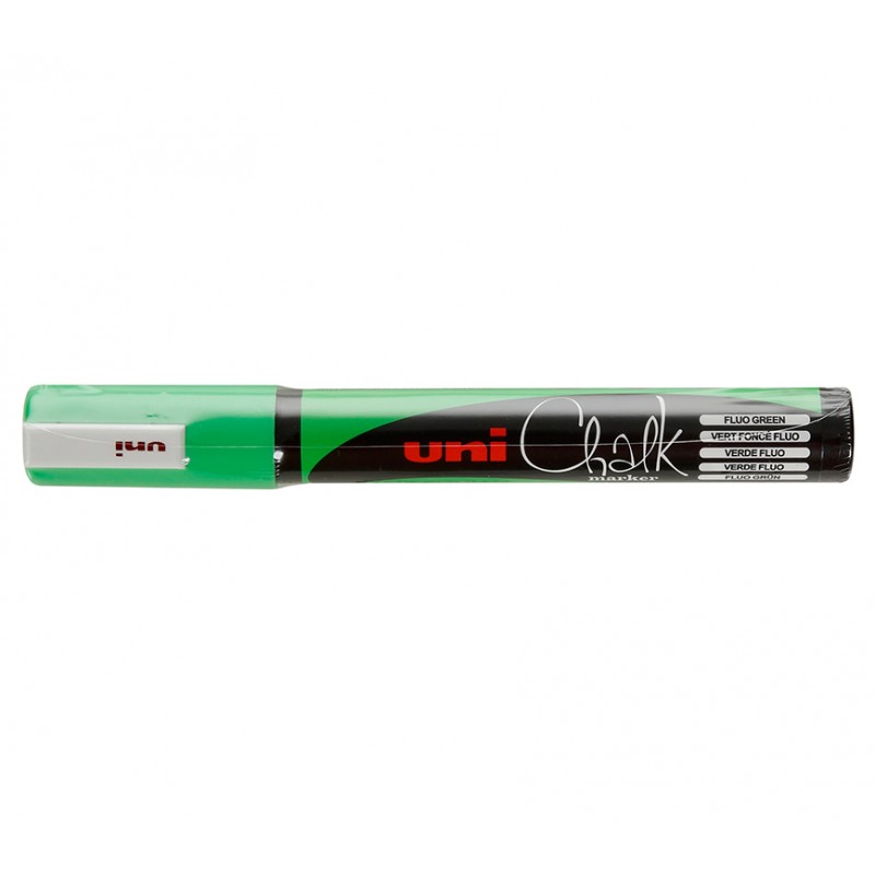 Маркер «Зеленый неон» для оконных и стеклянных поверхностей 1,8-2,5 мм Uni Chalk PWE-5M [110033]