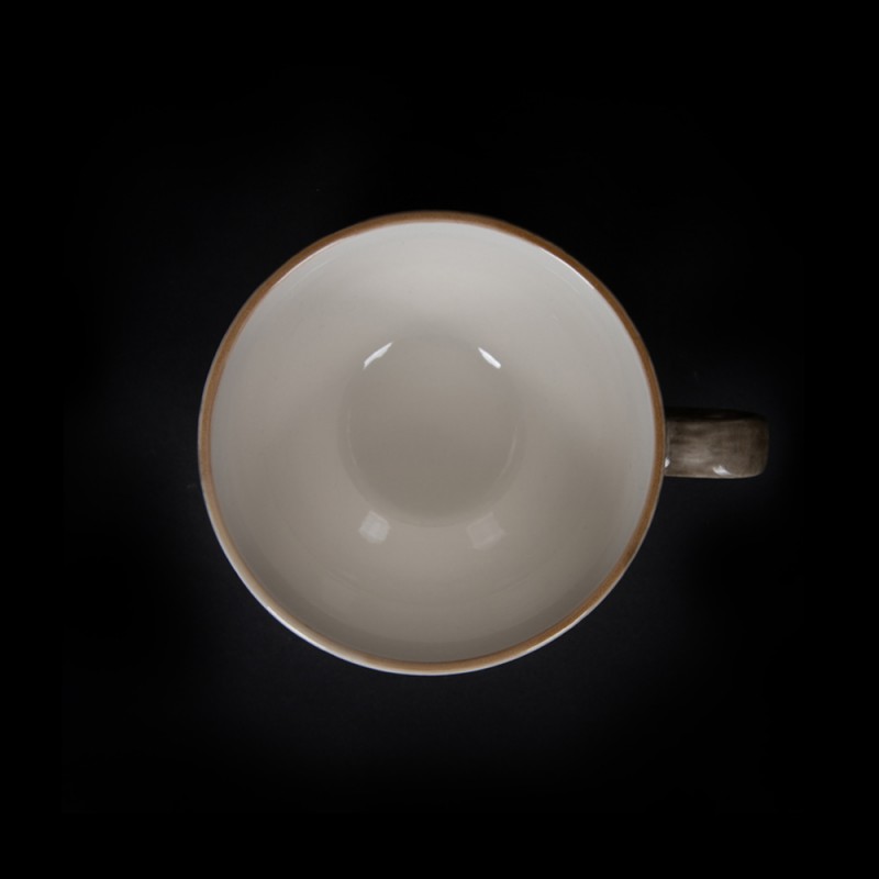 Чашка чайная 250 мл серо-коричневая «Corone Natura»