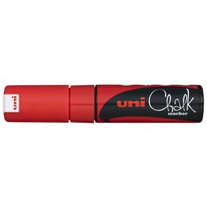Маркер красный для оконных и стеклянных поверхностей Uni Chalk PWE-8K
